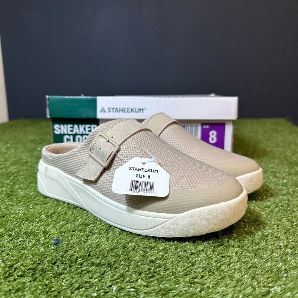 Staheekum Sneaker Clog Women's Slip-On Mules Taupe US 8